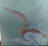 2015 painting, Anhinga - Commission in progress oil on canvas 12inx12in
