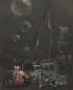 2012 painting, Black Series - Shrimp - Cocktail oil on canvas 10x12