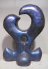 2012 sculpture, Fallen - spraypaint on wood - 25Hx8Wx18inD